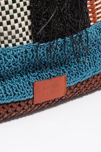 Medium multicolor leather shoulder bag