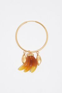 Brushed gold banana earrings