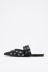 Bailarina destalonada en punta piel negra y tachas