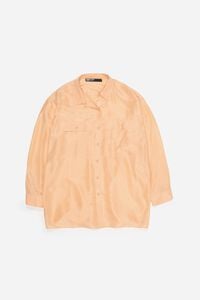 Light orange silk oversize shirt