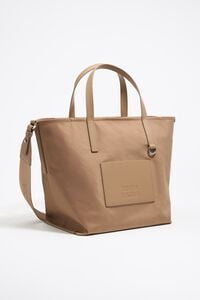 Середня коричнева нейлонова сумка кросбоді