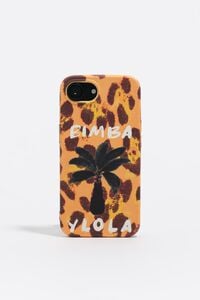 Funda r&iacute;gida iPhone 16 e palmera amarilla