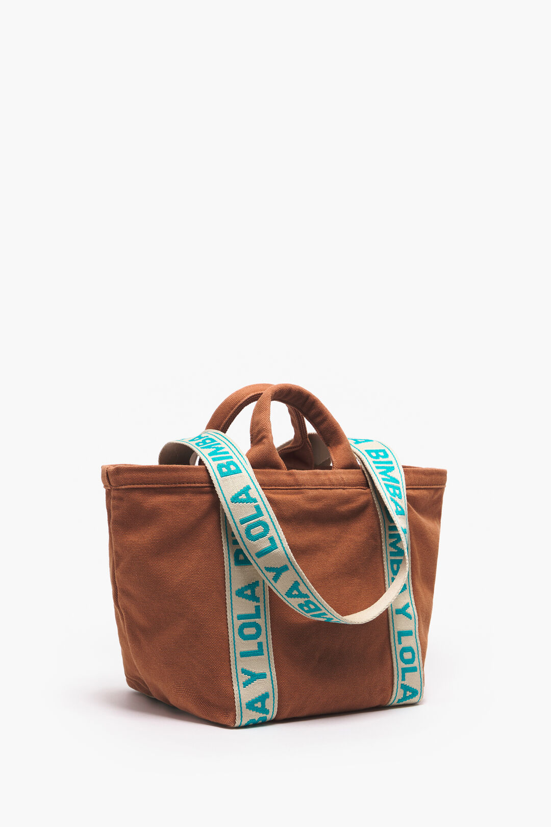 S tan canvas shopper bag