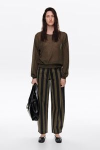 BARREL - Pantal&oacute;n denim raias caqui