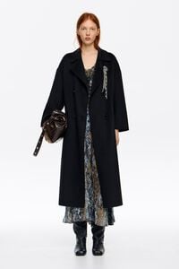 Vestido plisado encajes Snake caqui