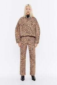 Cazadora denim oversize Leopard natural