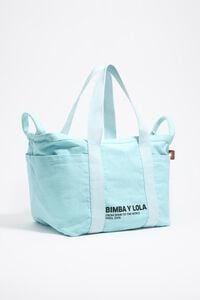 Bolsa de playa grande tejido azul claro