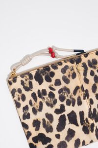 Natural leopard nylon make-up case