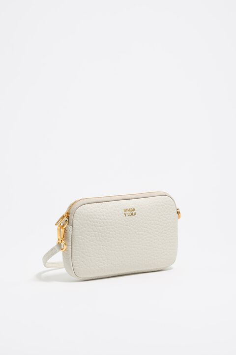 Mini off-white leather crossbody bag Mini off-white leather crossbody bag