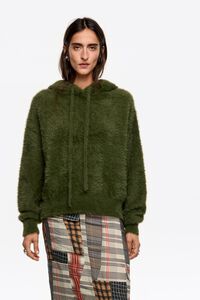 Jersey capucha pelo verde