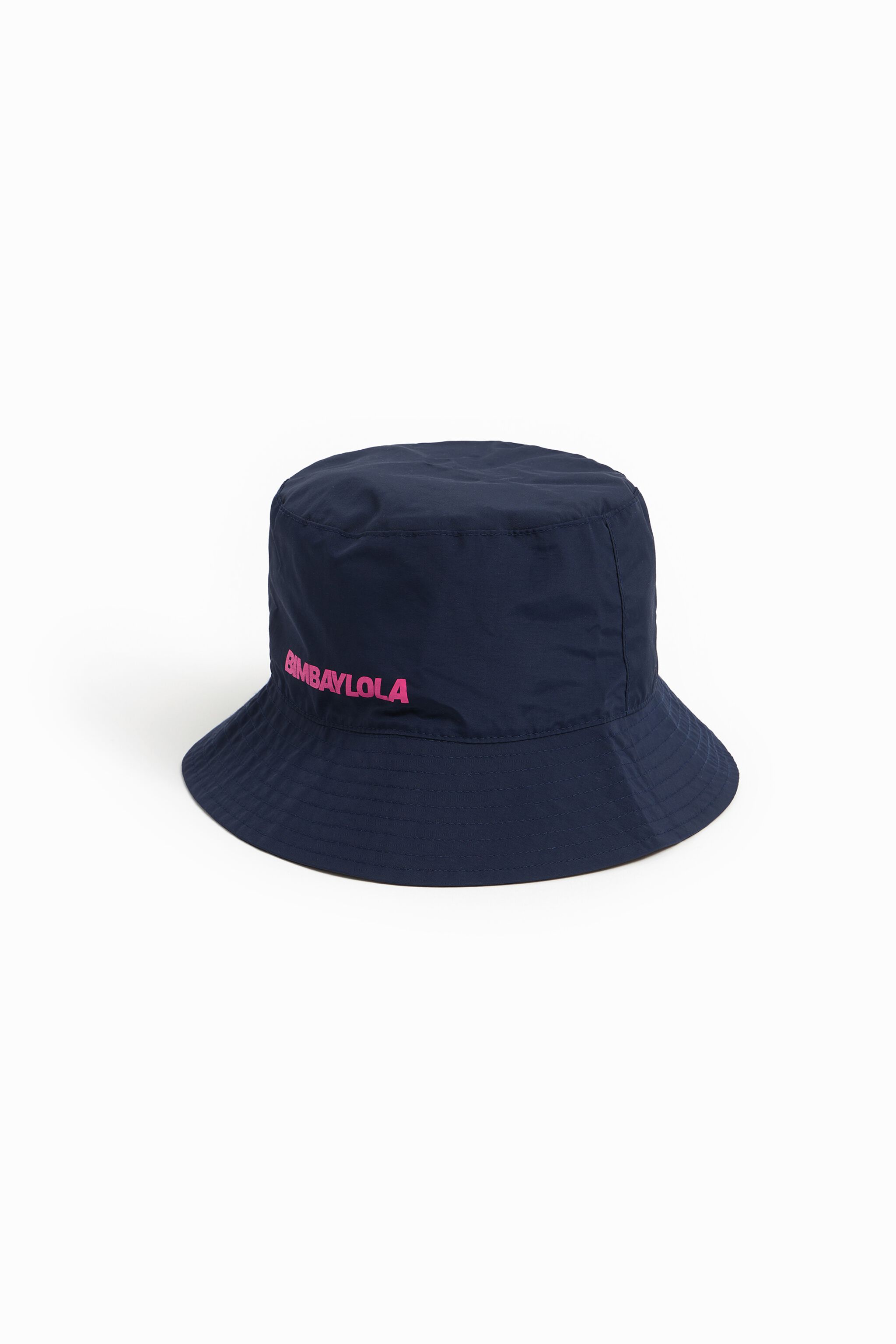 Blue nylon bucket hat