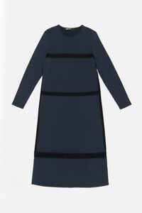 Navy blue lace T-shirt dress