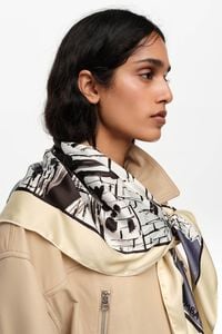 Bimba House graphite stroke scarf