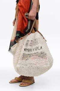 Large white paper shoulder bag