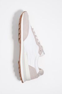 13 23 soft technical sneaker in suede and white nylon