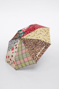 Patchwork print umbrella