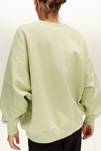 Oversize lime lace sweatshirt