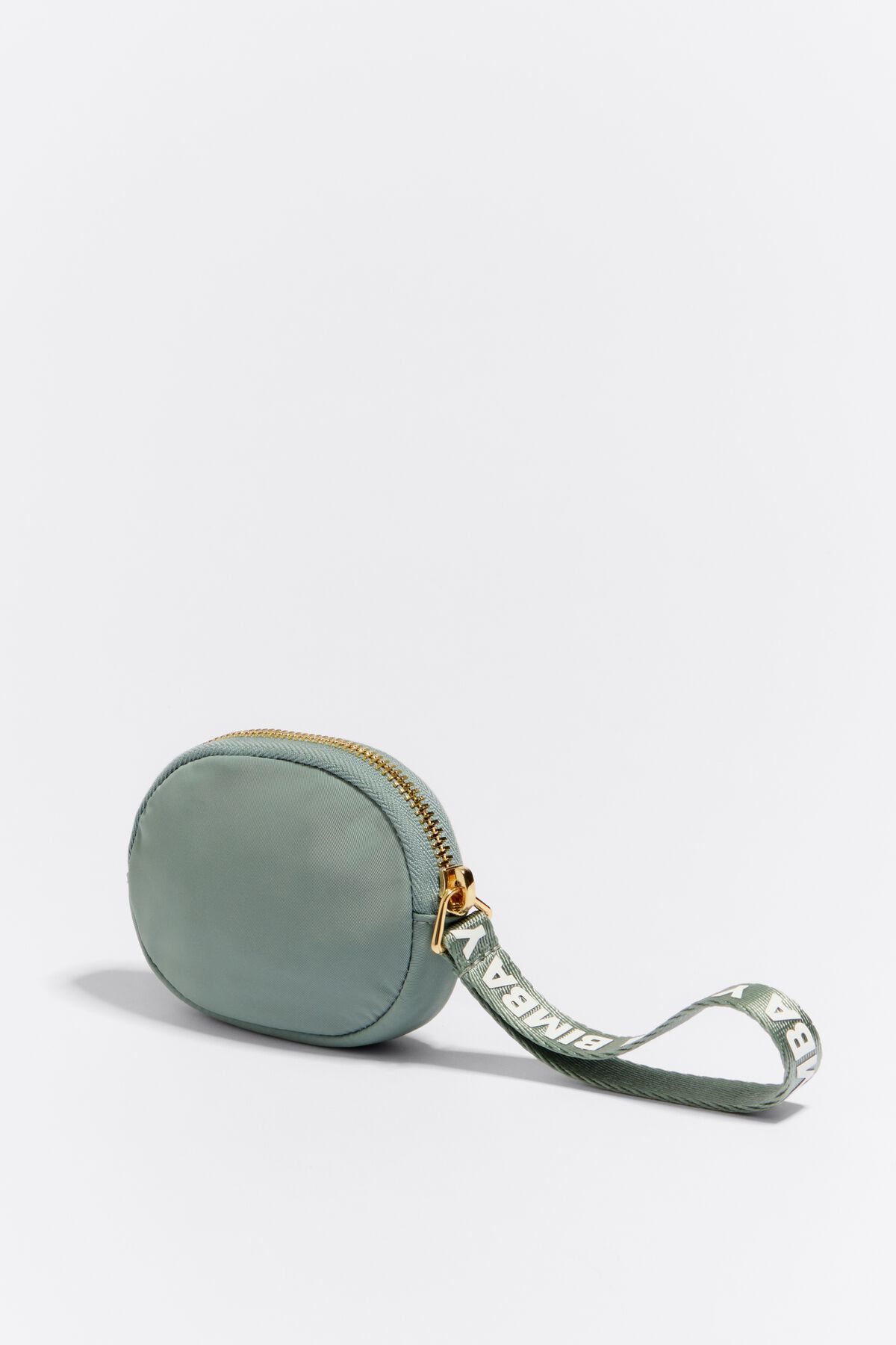 Aquamarine nylon oval coin purse