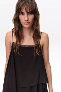 Black flowing dress with layers