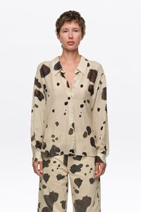 Pony shirt with plunging neckline