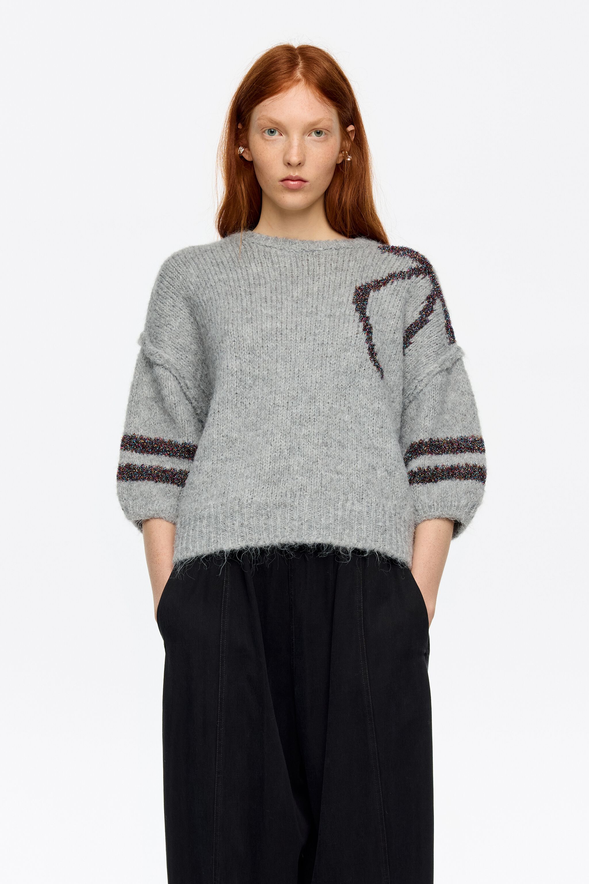 『新品』arts&science Balloon sweater Light gray tinsel balloon sweater