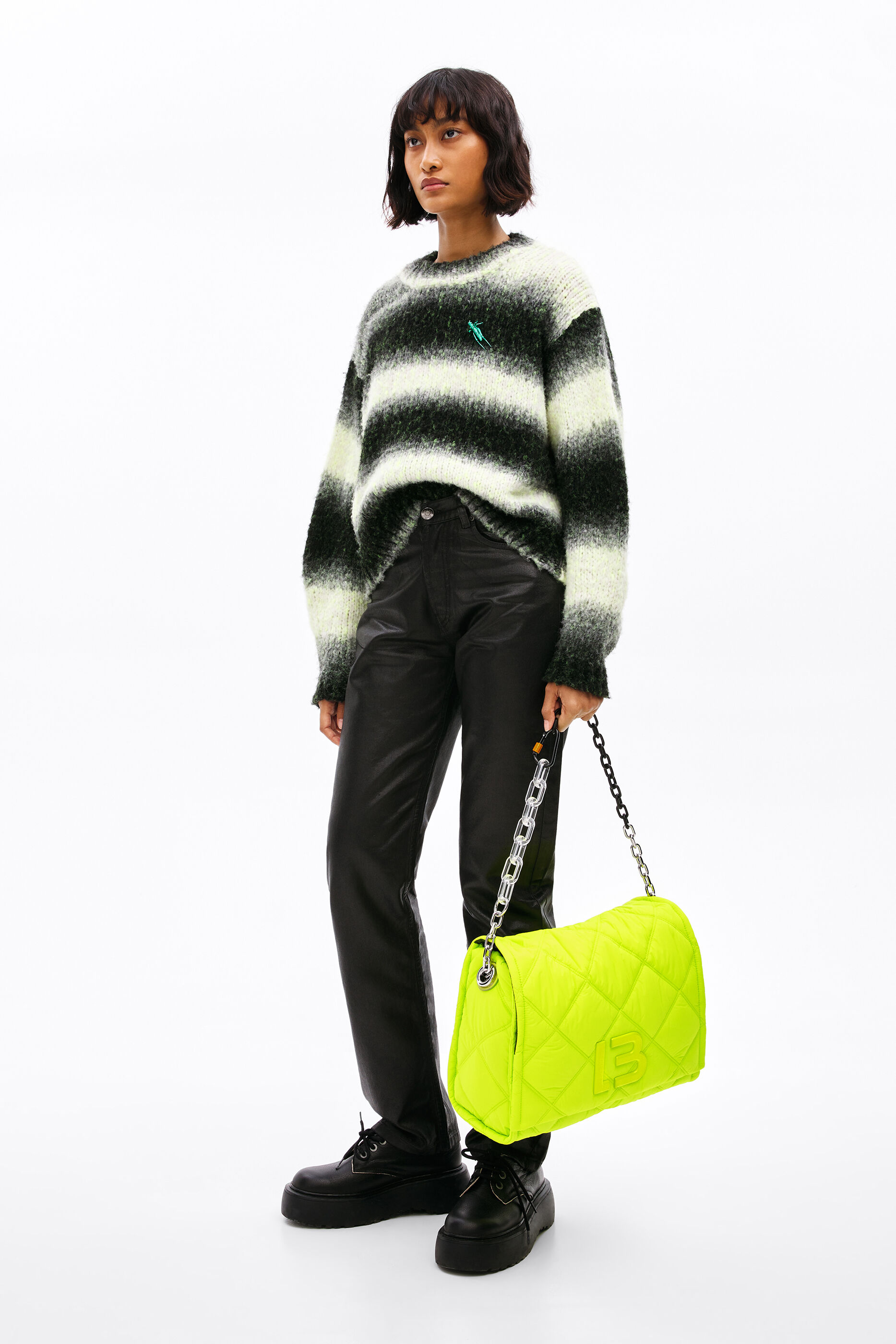 bright green purse