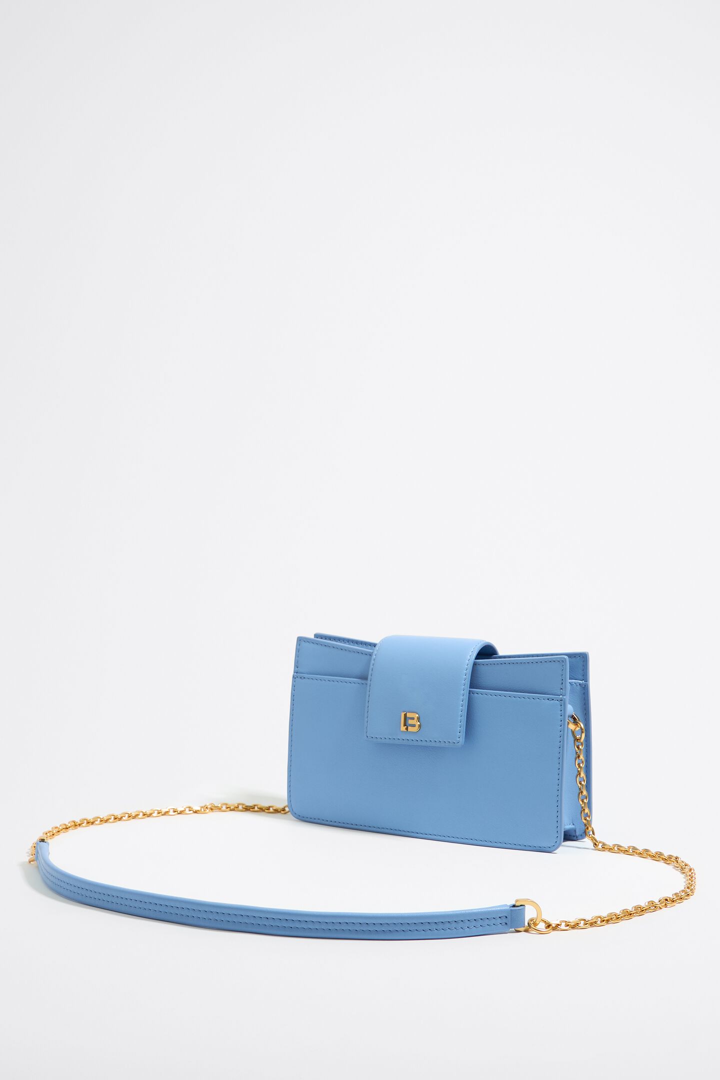 Mini-Umhängetasche Leder Blau