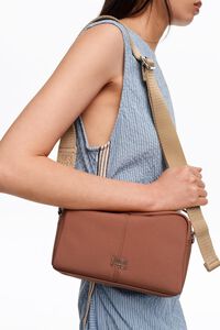 Tan nylon crossbody bag