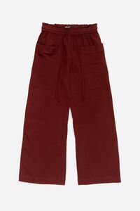 Pantal&oacute;n jogger lino maxibolsillos marr&oacute;n