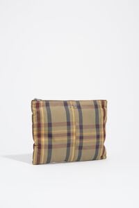 Neceser jacquard tart&aacute;n caqui granate