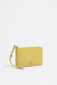 Small lemon leather coin purse