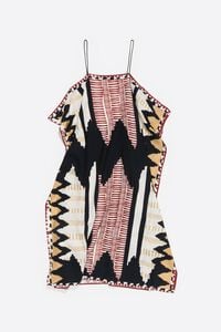 Vestido pa&ntilde;uelo Ikat negro