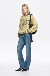 Long pistachio ballerinas logo sweatshirt