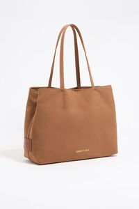 Bolso shopper Chihuahua grande gabardina canela