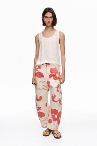 BARREL - Pantal&oacute;n denim cintura ajustable Sand Red
