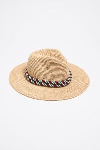 Gorro rafia papel natural cabos