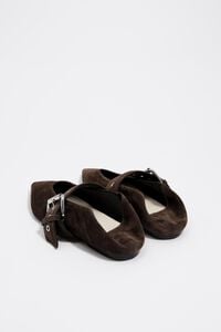 Ballerina splitleer bruin