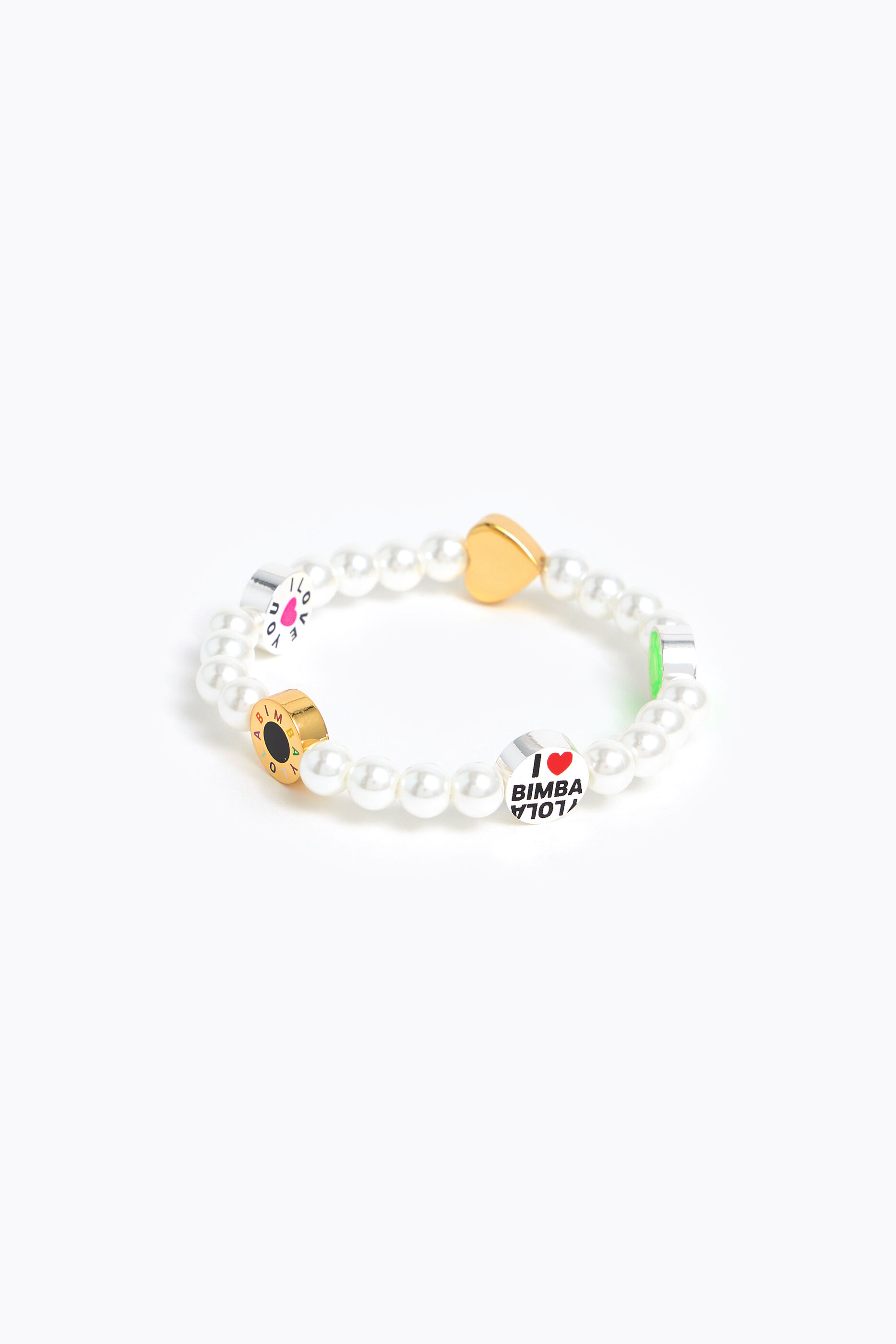 Pulsera elástica perlas Logo-Transfer