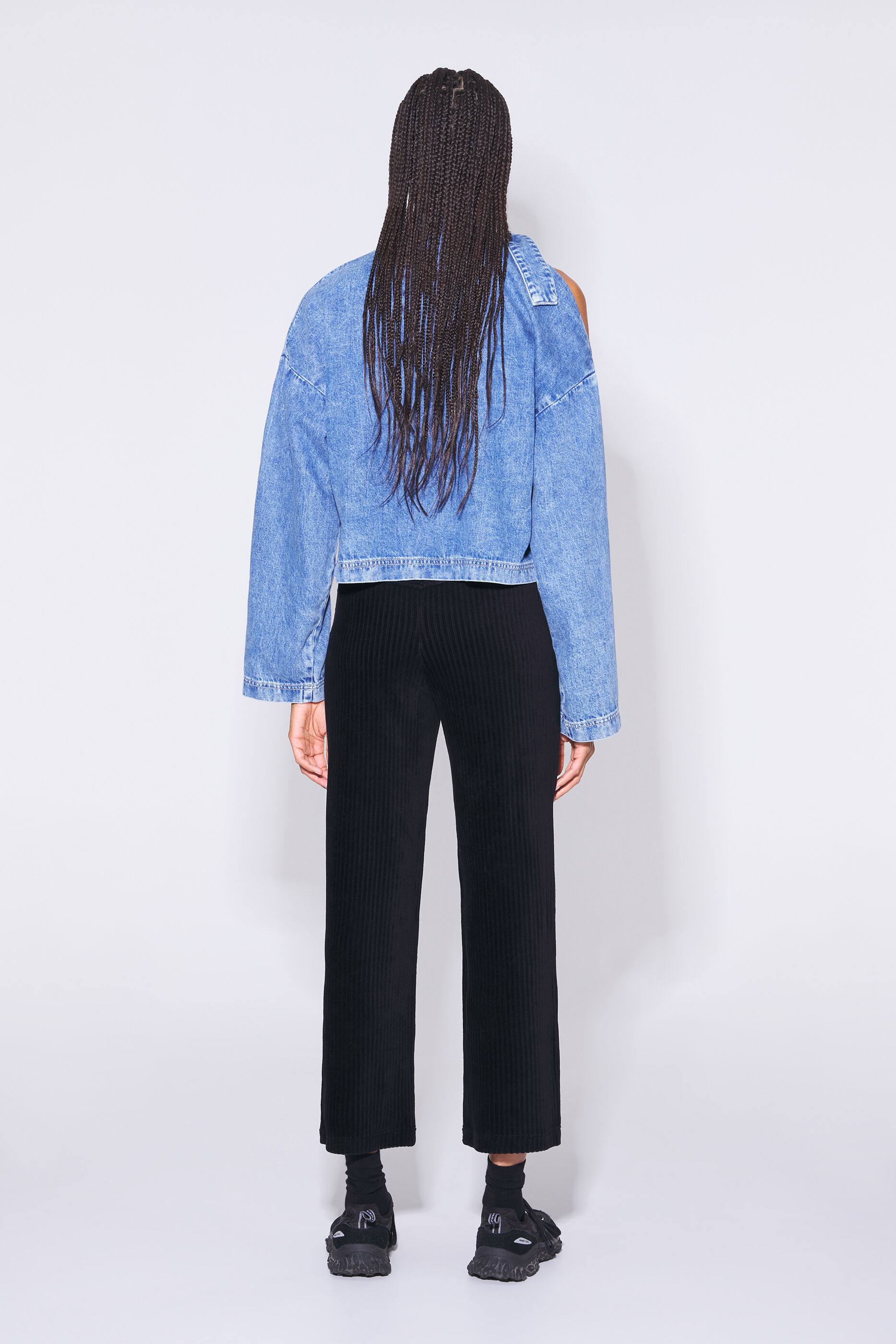 black corduroy trousers