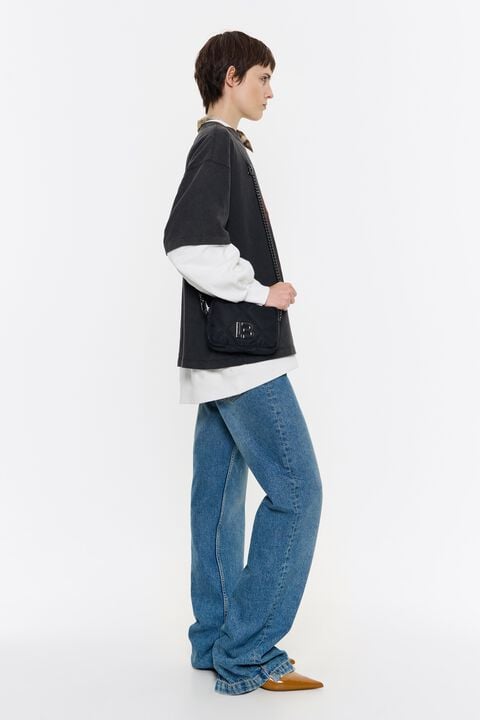 Bolso mini nylon acolchado negro Bolso mini nylon acolchado negro