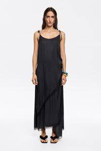 Black flowing crossover dress