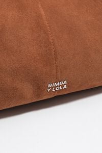 Chestnut leather maxi Bikini Paper bag