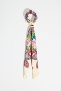 Paisley and flowers scarf charm