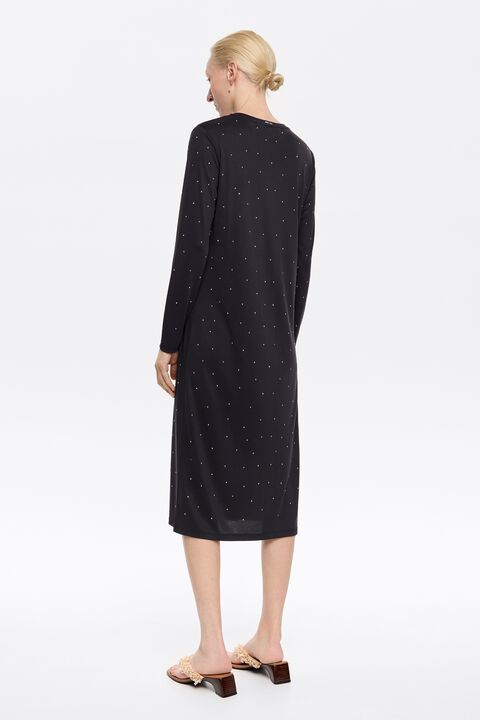 Vestido fluido brillos antracita Vestido fluido brillos antracita