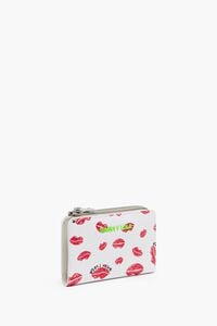 White lips rectangular purse