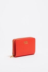 Cartera solapa piel coral
