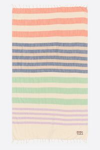 Toalla rayas multicolor verde
