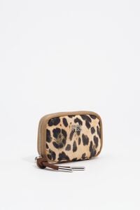 Cartera peque&ntilde;a nylon Leopard natural
