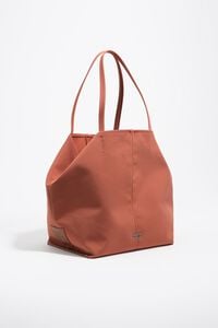 Large rust nylon shopper bag