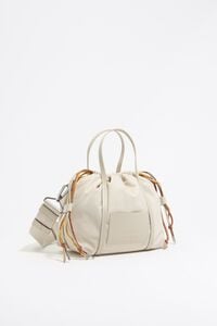 Bolso bandolera peque&ntilde;o blanco piedra